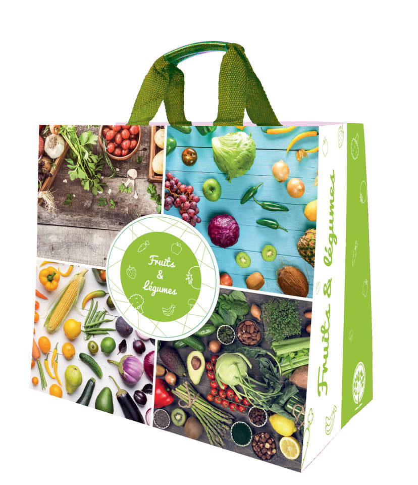 Shopper Einkaufstasche 30L PP gedruckt Obst u. Gemüse