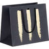Geschenktasche schwarz/gold m. Tragekordeln : Ladentaschen einkaufstaschen modetaschen