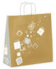 Krafttasche gold/ silber 'Weihnachtsgeschenke' : Ladentaschen einkaufstaschen modetaschen