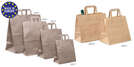 Krafttasche Recyclingspapier naturbraun m. Flachgriffen : Ladentaschen einkaufstaschen modetaschen