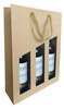 Sac 1,2,3 bouteilles Séduction Natural avec fenêtre 190G/M² : Verpackung fur flaschen und regionalprodukte