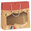 Geschenktasche liegend Pappe braun m. Fenster u. Tragekordeln "La Guinguette" : Verpackung für einmachgläser konfitürenglas preserve