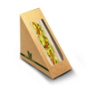 50 Sandwichboxen aus Kraftpapier mit Fenster : Geschirr / snacks