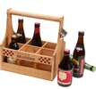 Bierregal aus Holz für 6 Flaschen mit Flaschenöffner : Verpackung fur flaschen und regionalprodukte