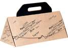 Coffret carton triangle décor "voyage Gourmand noir " : Geschenkschachtel präsentbox