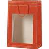 Sacs papier orange fenêtre PVC  : Verpackung für einmachgläser konfitürenglas preserve