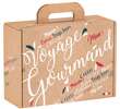 Valisette carton " Voyage Gourmand bleu blanc rouge : Geschenkschachtel präsentbox