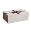 Set mit 2 Kuchenschachtel Pappe braun faltbar : Geschenkschachtel präsentbox