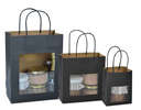Krafttasche schwarz m. Fenster : Verpackung für einmachgläser konfitürenglas preserve