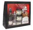 Geschenktasche Pappe schwarz-rot m. grossem Fenster : Verpackung für bäkerei konditorei
