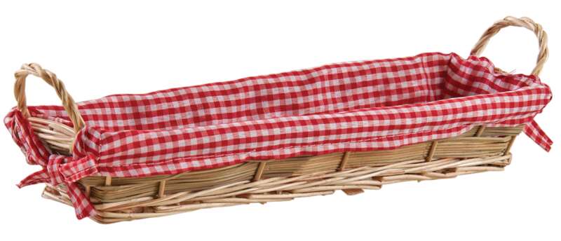 Grkorb aus Spanplatte mit Vichy-Karo-Futter