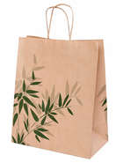 Krafttasche m. Papierkordeln 'Bambusblätter' : Ladentaschen einkaufstaschen modetaschen