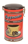 Metalldose rund für Kaffee 'Capuccino' : Geschenkschachtel präsentbox