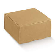 Kartonbox braun gerippt mit Deckel : Geschenkschachtel präsentbox