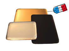 Catering-Tablett Gold - Schwarz - Silber : 