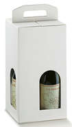 Flaschenkarton 4-Fl. weiss m. Fenster / preiswert : Verpackung fur flaschen und regionalprodukte