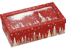 Coffret carton rectangle "Bonnes fêtes" : Geschenkschachtel präsentbox
