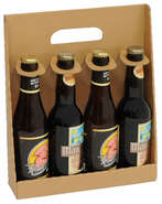 Coffret carton 4 bouteilles de bière 33cl : Verpackung fur flaschen und regionalprodukte