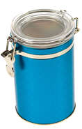 Metallbox Kaffee BLUE PETROL mit Deckel : Geschenkschachtel präsentbox