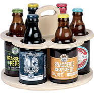 Bierträger Holz 6-Flaschen STEINIE : Verpackung für feste