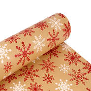 Papier cadeau  kraft brun Flocons : Verpackung für feste