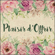 Etikett Papier "Plaisir d'offrir" für Geschenke : Verpackungzubehör
