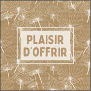 Etikett Papier "Plaisir d'offrir" für Geschenke : Verpackungzubehör