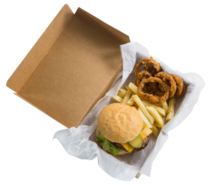 50 Hamburger-Boxen : Geschirr / snacks