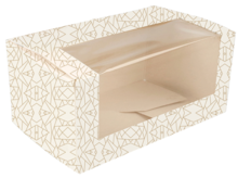 Boîtes pâtissières  avec fenêtre "thepack Blanc  : Geschenkschachtel präsentbox