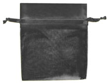 Organdybeutel mit Verschluss schwarz : Verpackung für bäkerei konditorei
