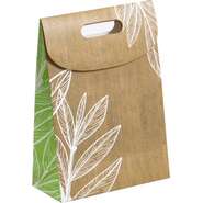 Papptüte "Blätter" : Ladentaschen einkaufstaschen modetaschen