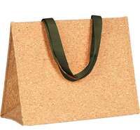 Sac isotherme rectangle liège 2 anses verte  : Ladentaschen einkaufstaschen modetaschen