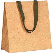 Sac isotherme rectangle liège 2 anses verte  : Ladentaschen einkaufstaschen modetaschen