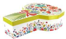 Primavera-Pappschachtel in Blumenstraußform : Geschenkschachtel präsentbox