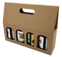 Geschenkkarton 4-Fl. Bier Steinie 33cl : Verpackung fur flaschen und regionalprodukte