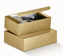 Weinkarton gold 2/3 Flaschen liegend : Verpackung fur flaschen und regionalprodukte
