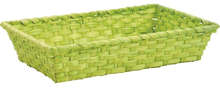 Präsentierungskorb Bambus 4eckig 33x20xH.7 cm grün : Korb geschenkkorb präsentierungskorb