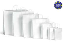 Papiertasche weiss mit Papierkordel : Ladentaschen einkaufstaschen modetaschen