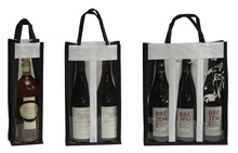 Vliestasche für 1/2/3 Flaschen m. Fenster : Verpackung fur flaschen und regionalprodukte