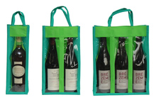 Vliestasche für 1/2/3 Flaschen m. Fenster : Promotions