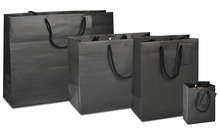 Geschenktasche Kraft schwarz matt : Ladentaschen einkaufstaschen modetaschen