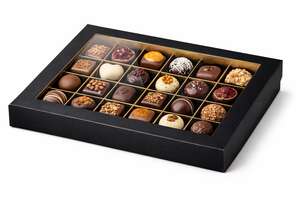 Produktbild Geschenkschachtel m. Schubfächern für Pralinen schwarz/gold