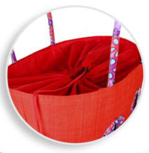 Produktbild 3er-Handtasche Korb bunt mit Deko 'Flip Flop'