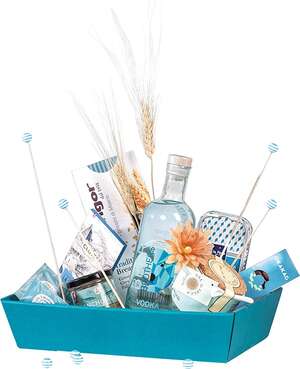 Produktbild Pappschale 4eckig blau