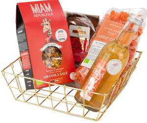 Produktbild Goldener quadratischer Metallkorb „Royale“