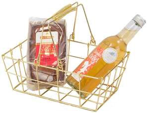 Produktbild Rechteckiger goldener Metallkorb „Royale“