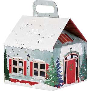 Produktbild Hausförmige Pappschachtel „Snowy Countryside“-Kollektion
