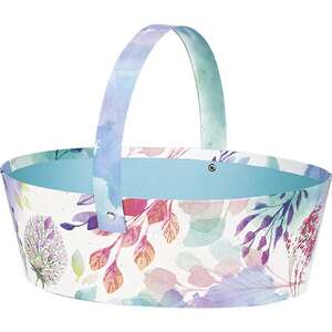 Produktbild Ovaler Kartonkorb „Aquarellblumen“