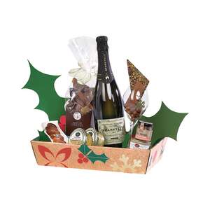 Produktbild Rechteckiger Pappkorb WEIHNACHTSNATUR