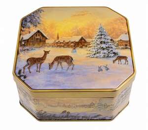 Produktbild Achteckige Schachtel Winternostalgie